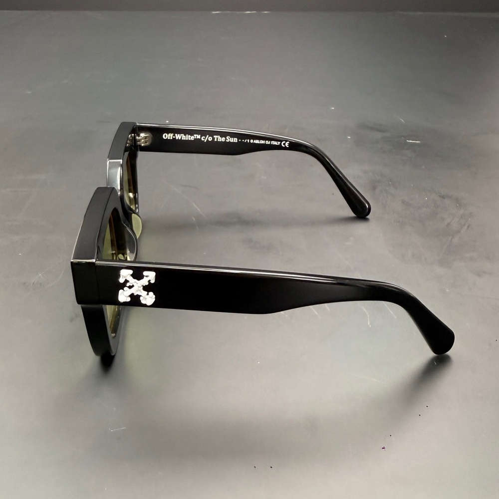 Off-White Black Sunglasses with Yellow Lenses - Picture 4 of 7